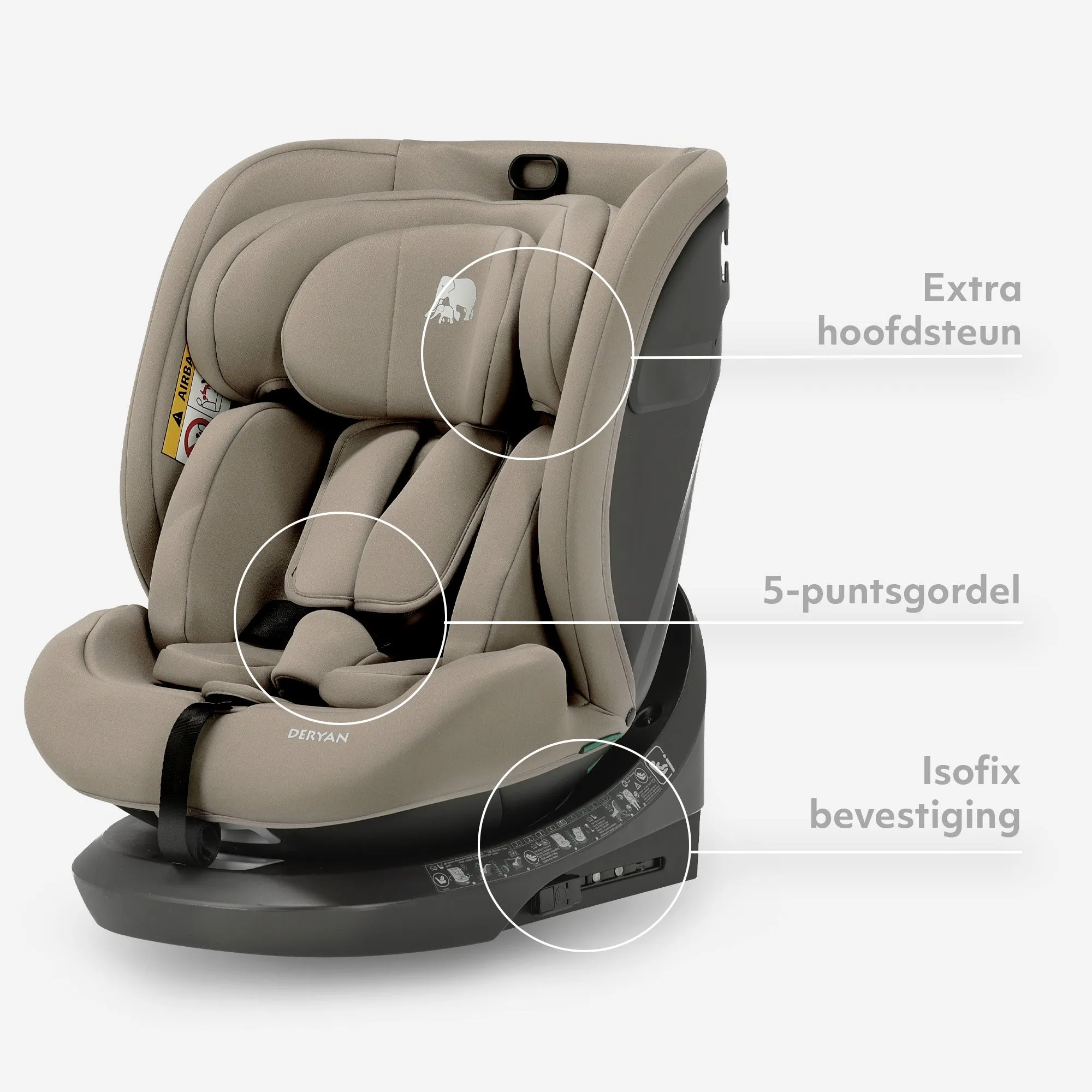 Fotelik samochodowy Cassie Luxe i-Size/i-SIX 360° 40–150 cm – 0–36 kg – Truffle Nougat - Image 5