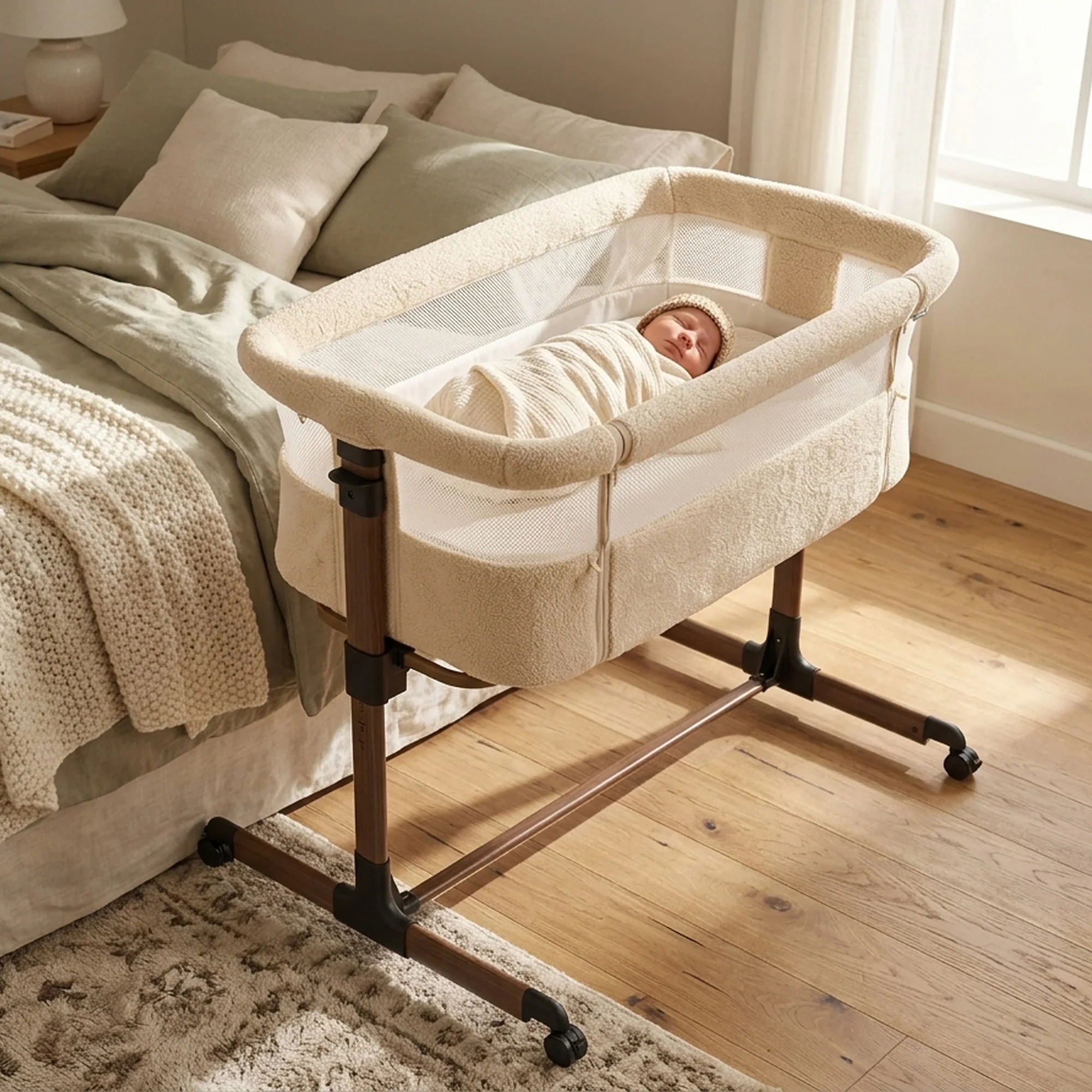 Łóżeczko do spania z dzieckiem Snoozy – Teddy Nougat - Image 5
