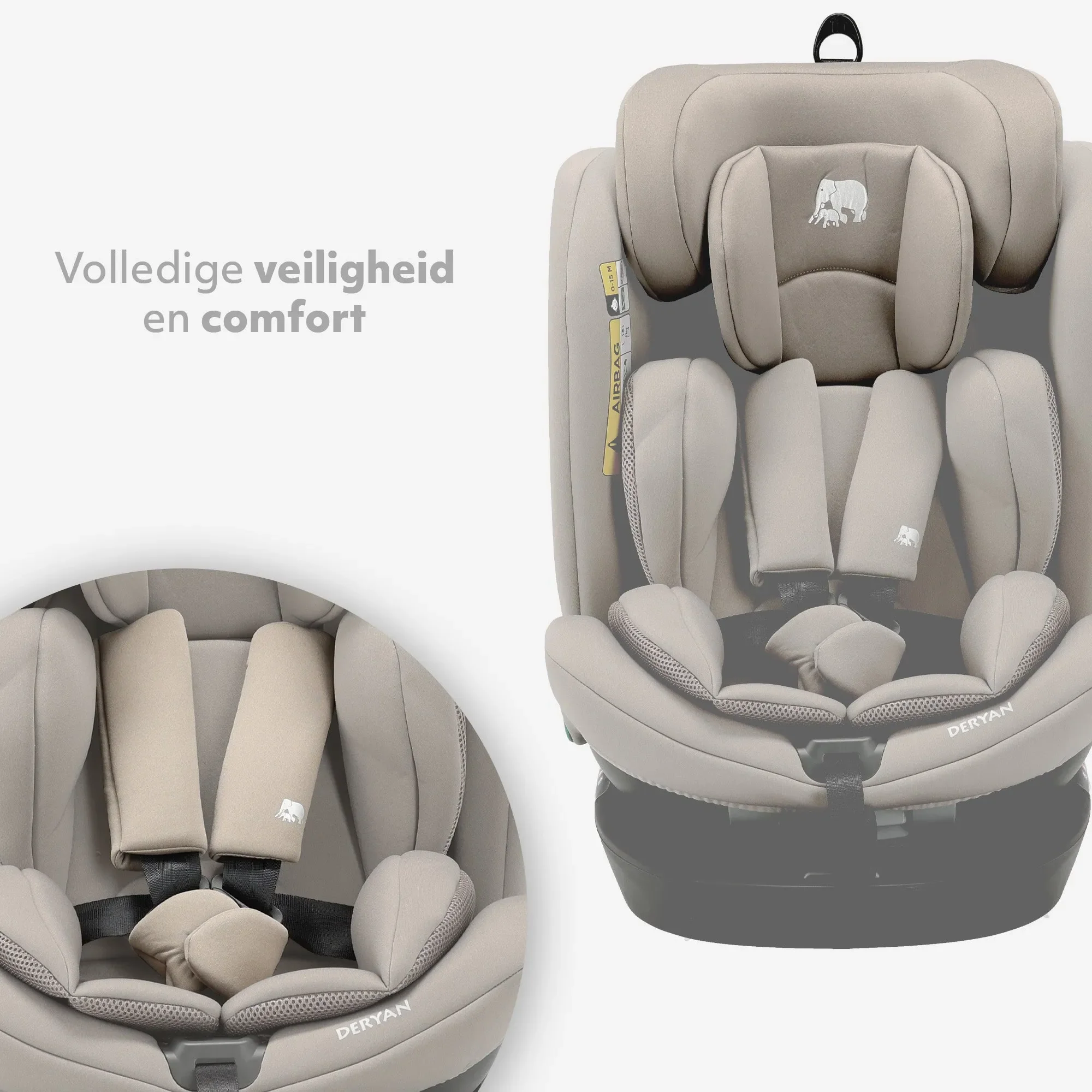 Fotelik samochodowy Colin Luxe i-Size/i-SIX 360° 40–150 cm – 0–36 kg – Truffle Nougat - Image 6