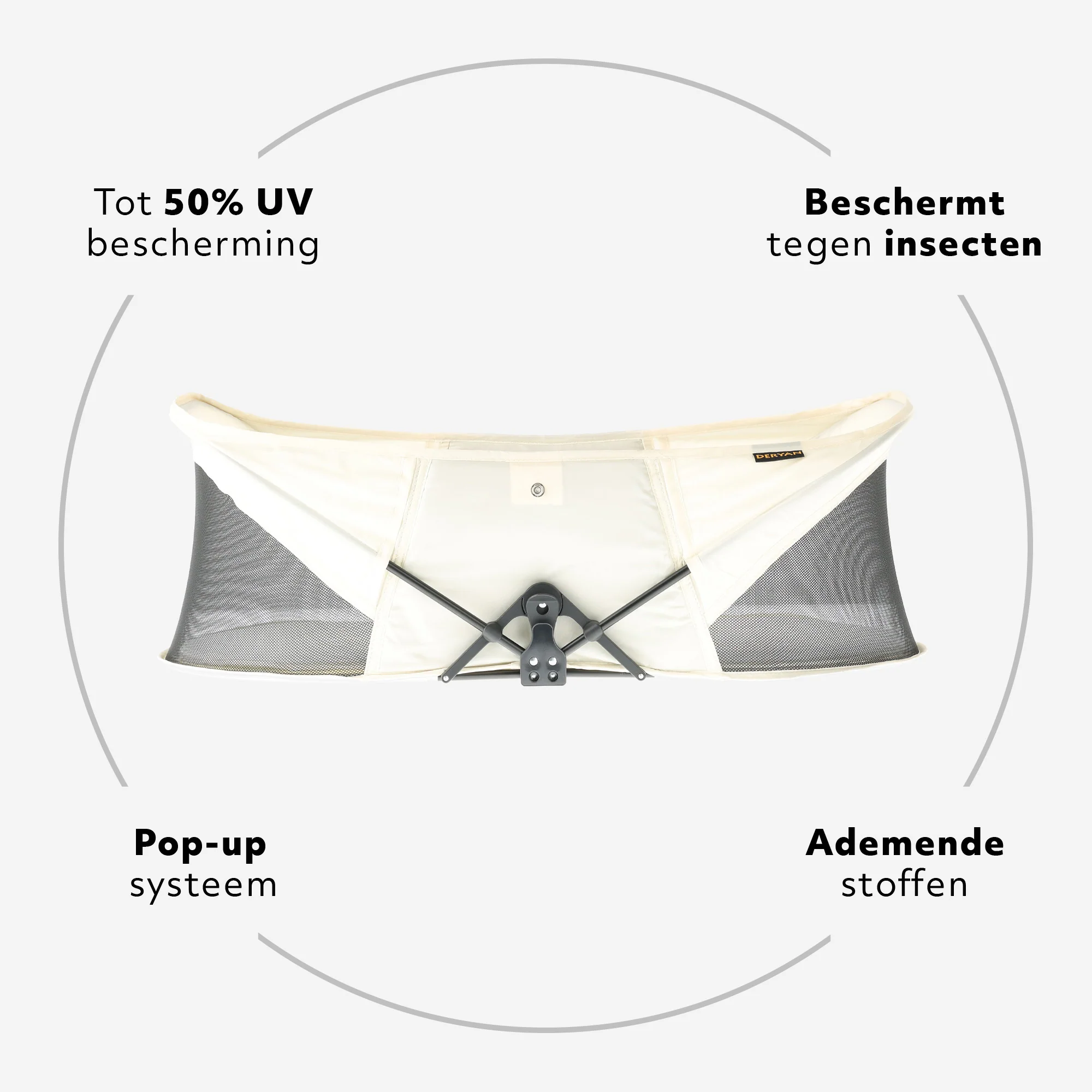 Łóżeczko turystyczne Infant Deluxe BabyBox – kremowe - Image 5