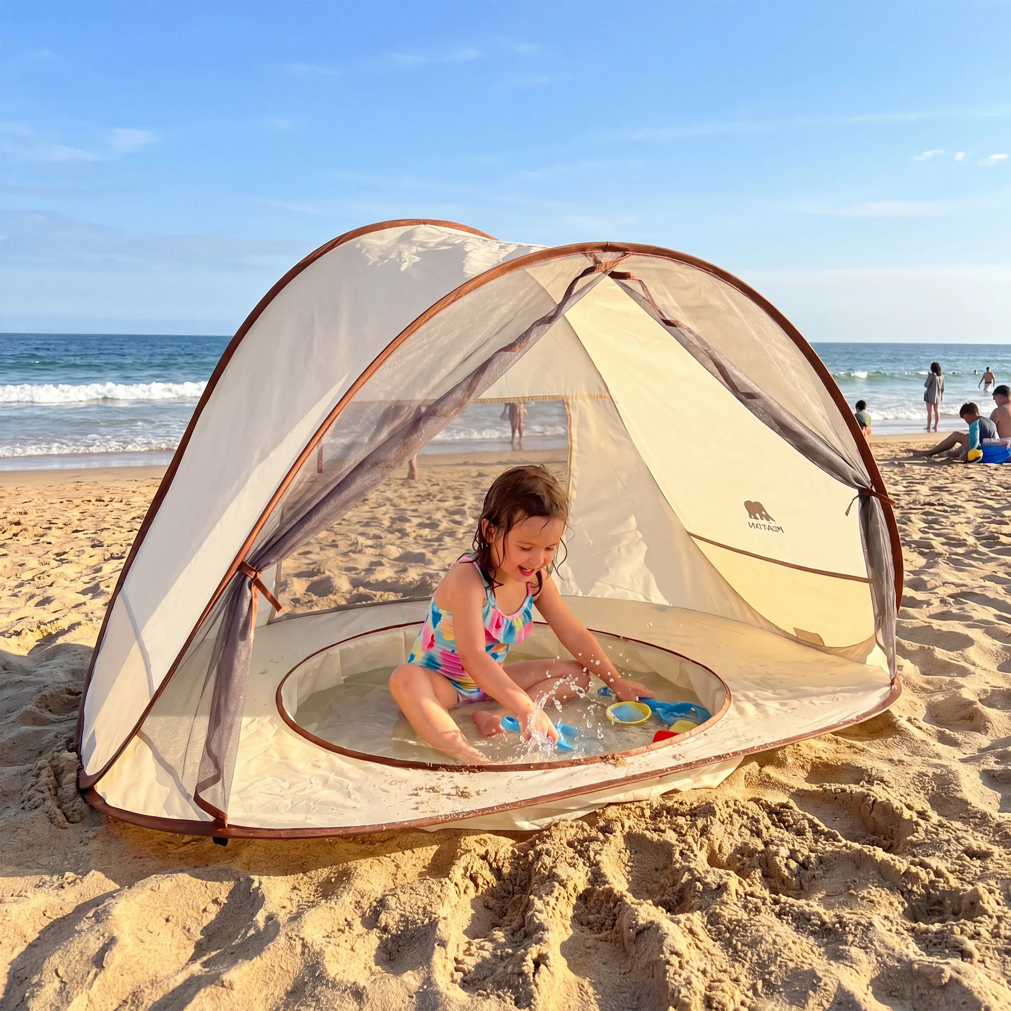 Altana plażowa dla niemowląt – Basenik dla dzieci typu pop-up 3 w 1 – Basenik dla niemowląt - Image 4