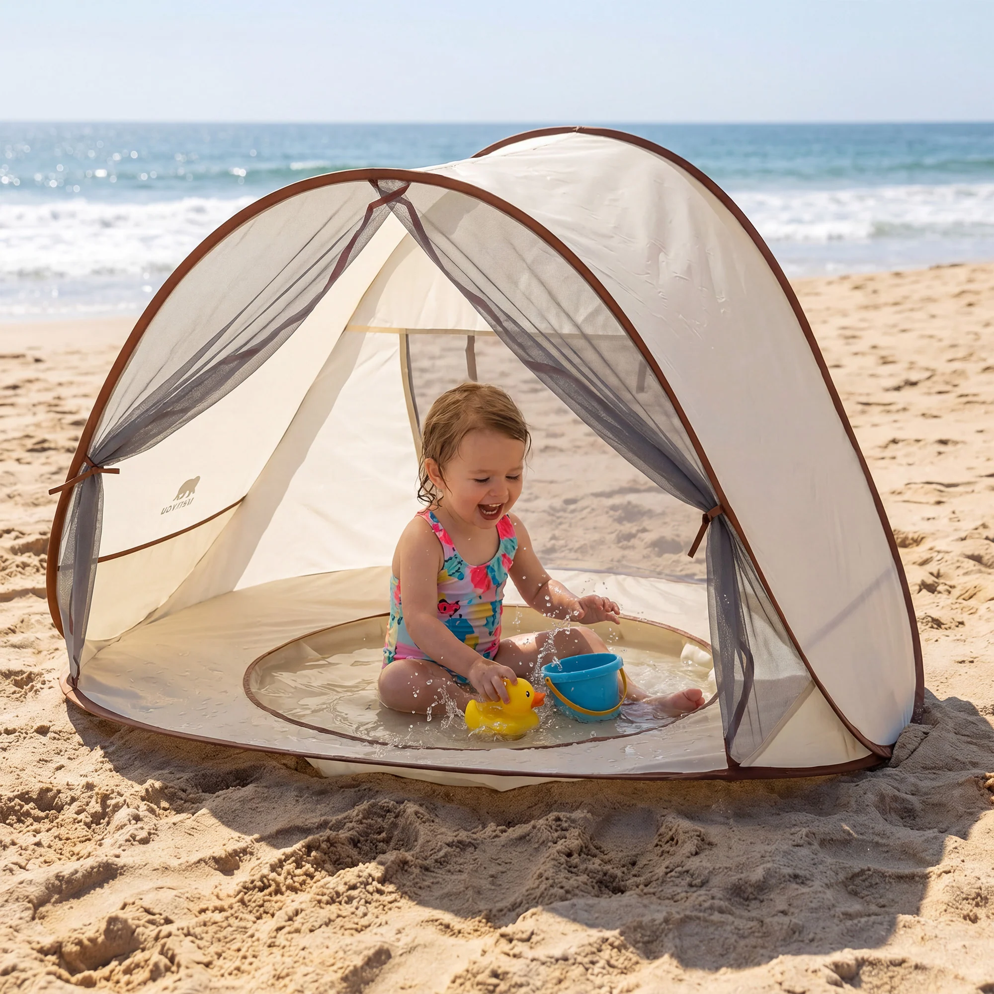 Altana plażowa dla niemowląt – Basenik dla dzieci typu pop-up 3 w 1 – Basenik dla niemowląt - Image 6