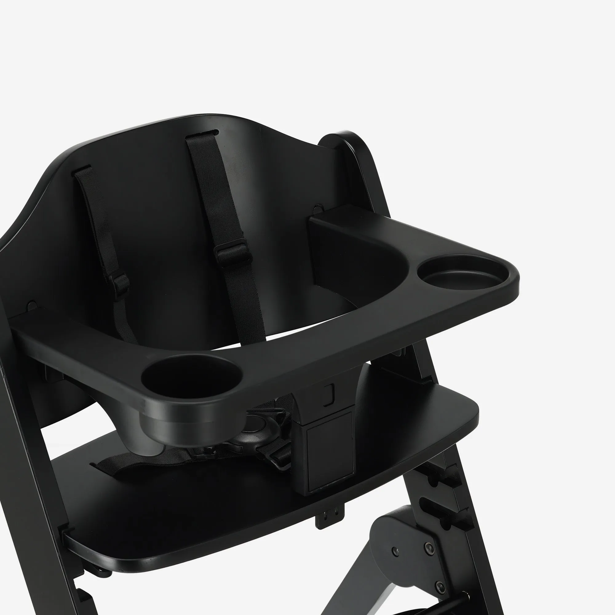 Odin Luxury Wooden Growing Chair Wysokie krzesełko do karmienia z leżaczkiem - zawiera tacę do jedzenia - regulowane wysokie krzesełko - Nougat - Image 11