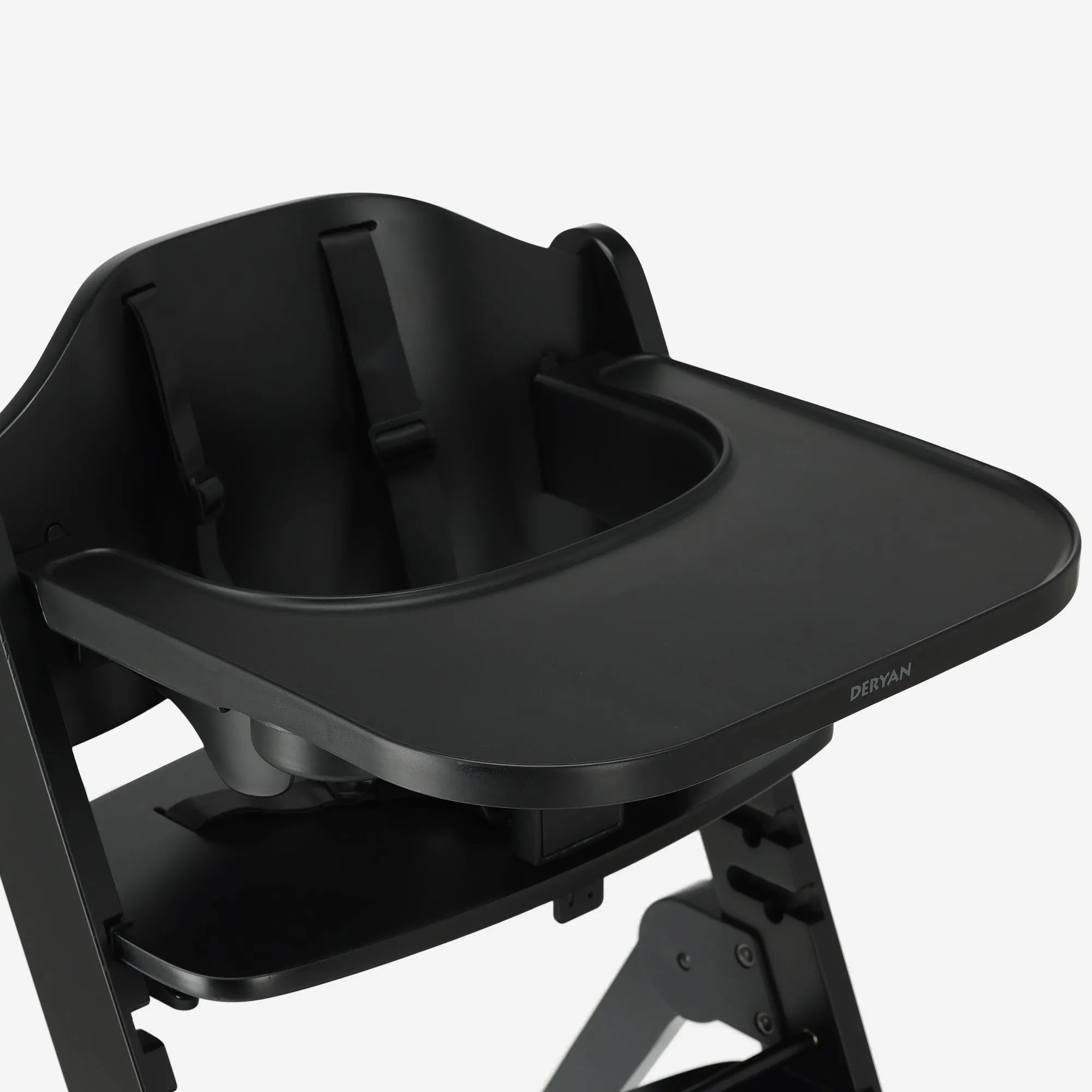 Odin Luxury Wooden Growing Chair Wysokie krzesełko do karmienia z leżaczkiem - zawiera tacę do jedzenia - regulowane wysokie krzesełko - Nougat - Image 12