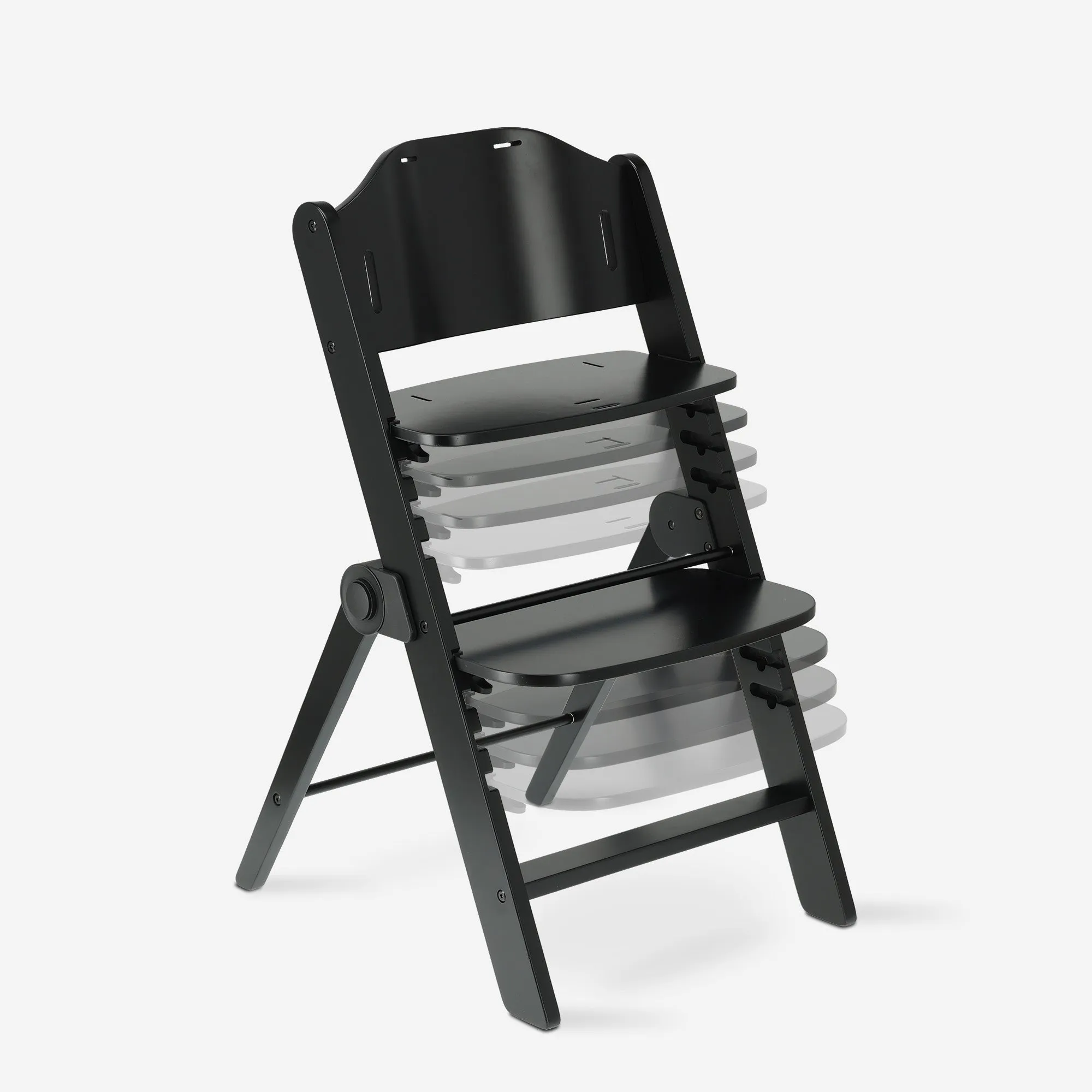 Odin Luxury Wooden Growing Chair Wysokie krzesełko do karmienia z leżaczkiem - zawiera tacę do jedzenia - regulowane wysokie krzesełko - Nougat - Image 6